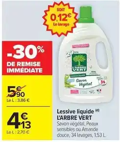 Carrefour Market L'arbre vert - lessive liquide offre