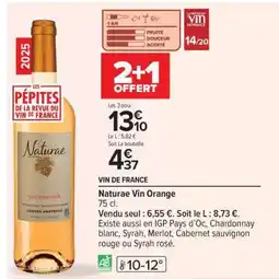 Carrefour Naturae Vin Orange offre