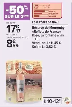 Carrefour Réserve de Monrouby Reflets de France offre