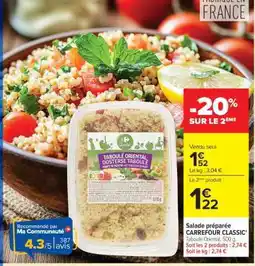 Carrefour Market Salade préparée CARREFOUR CLASSIC’ offre