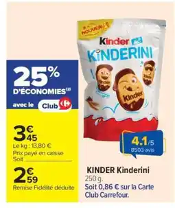 Carrefour Market KINDER Kinderini offre