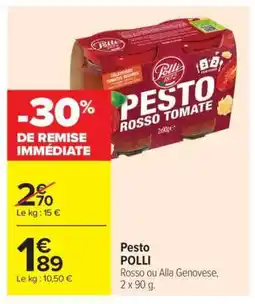Carrefour Market PESTO POLLI offre