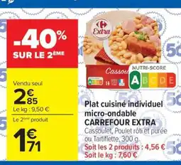Carrefour Market Plat cuisiné individuel micro-ondable CARREFOUR EXTRA offre