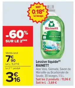 Carrefour Market Lessive liquide Rainett offre