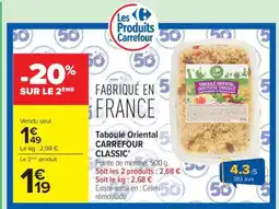 Carrefour Taboulé Oriental CARREFOUR CLASSIC' offre
