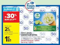 Carrefour Cônes glacés CARREFOUR EXTRA offre