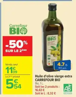 Carrefour Huile d'olive vierge extra CARREFOUR BIO offre