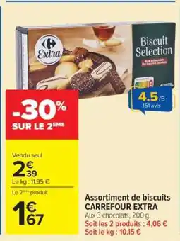 Carrefour Assortiment de biscuits CARREFOUR EXTRA offre