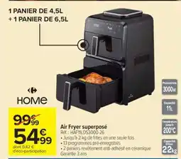 Carrefour Air fryer superposé offre