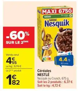 Carrefour CÉRÉALES “NESTLÉ” offre