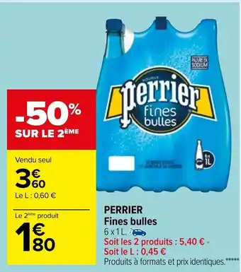 Carrefour Market Perrier Fines bulles offre