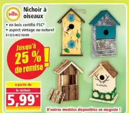 Norma Nichoir à oiseaux offre