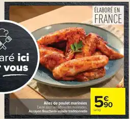 Carrefour Ailes de poulet marinées offre