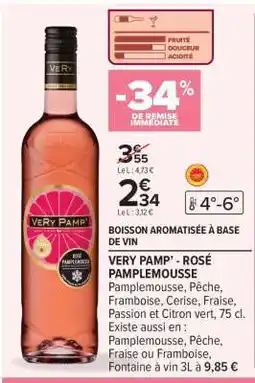 Carrefour Very Pamp' Rosé Pamplemousse offre