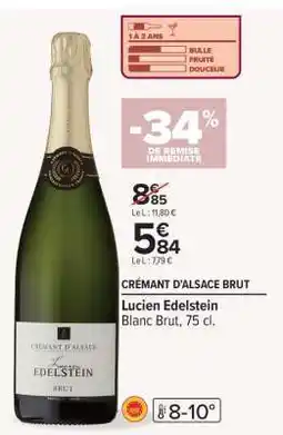 Carrefour CRÉMANT D'ALSACE BRUT offre