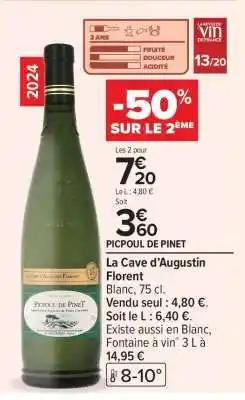 Carrefour PICPOUL DE PINET offre