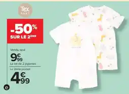 Carrefour Tex Baby Pyjamas offre