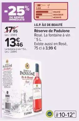 Carrefour RÉSERVE DE PADULONE offre