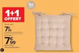Carrefour La galette de chaise 38 x 38 cm offre