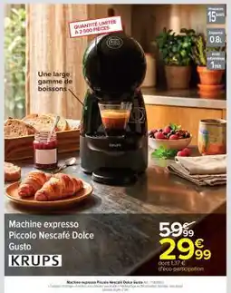 Carrefour Market Machine expresso Piccolo Nescafé Dolce Gusto KRUPS offre