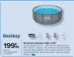 Carrefour Kit piscine tubulaire 3,66 x 1,22 offre
