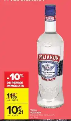 Carrefour Market Vodka Poliakov offre
