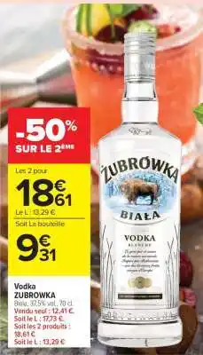 Carrefour Market VODKA ZUBROWKA offre