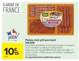 Carrefour Market Plateau Maxi Grill Gourmand offre
