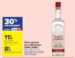 Carrefour Market Rhum agricole de La Martinique SAINT JAMES offre