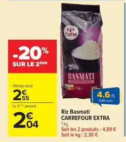 Carrefour Market Riz Basmati CARREFOUR EXTRA offre
