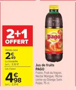 Carrefour Market Jus De Fruits Pago offre