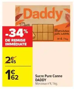 Carrefour Market Sucre Pure Canne DADDY offre