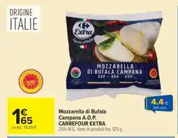 Carrefour Market Mozzarella di Bufala Campana A.O.P. CARREFOUR EXTRA offre