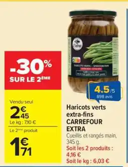 Carrefour Market Haricots verts extra-fins CARREFOUR EXTRA offre