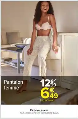 Carrefour Market Pantalon femme offre