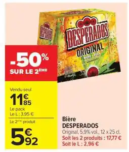 Carrefour Market Bière Desperados offre