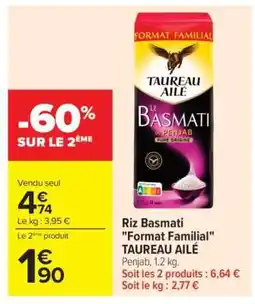 Carrefour Market Riz Basmati Format Familial TAUREAU AILÉ offre