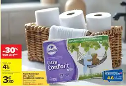 Carrefour Market Papier hygiénique Ultra Confort CARREFOUR ESSENTIAL offre