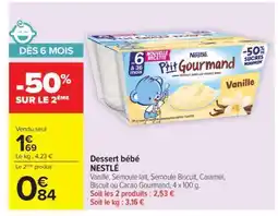 Carrefour Market Dessert bébé NESTLÉ offre