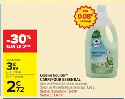 Carrefour Market Lessive liquide CARREFOUR ESSENTIAL offre