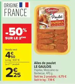 Carrefour Ailes De Poulet Le Gaulois offre