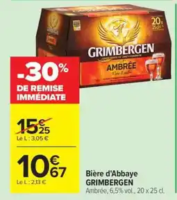 Carrefour Bière d'Abbaye GRIMBERGEN offre