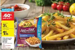 Carrefour Frites Just au four surgelées Offre Spéciale MC CAIN offre