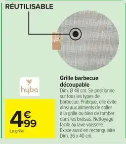 Carrefour Grille barbecue découpable offre
