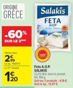 Carrefour Feta A.O.P. SALAKIS offre