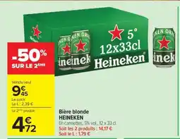 Carrefour Bière Blonde Heineken offre