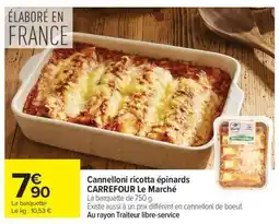 Carrefour Cannelloni ricotta épinards offre