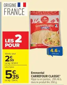 Carrefour Emmental CARREFOUR CLASSIC' offre