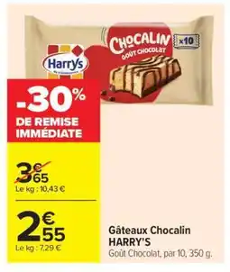 Carrefour Gâteaux Chocalin Harry's offre