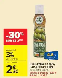 Carrefour Huile d'olive en spray CARREFOUR EXTRA offre